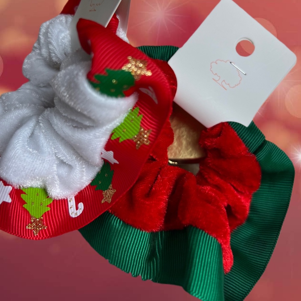 Christmas hair ties set of 2
